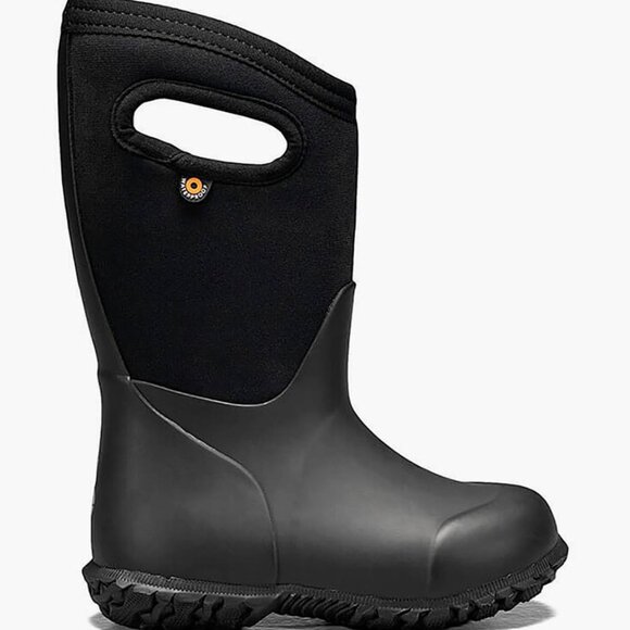 Bogs Boys Girls Youth 3 Classic Black Pull-on Waterproof Winter Snow Boots - Picture 1 of 10